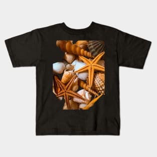 Summer Nature Beach Seashells Kids T-Shirt